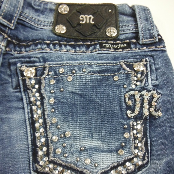 Miss Me Bling Pocket Boot Cut Denim Jeans - 27 - Picture 8 of 8
